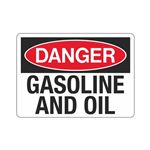 Danger Gasoline And Oil Sign